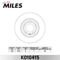 Диск тормозной задний MILES K010415 (TRW DF2805)