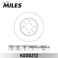 Диск тормозной передний MILES K000212 (TRW DF4496)